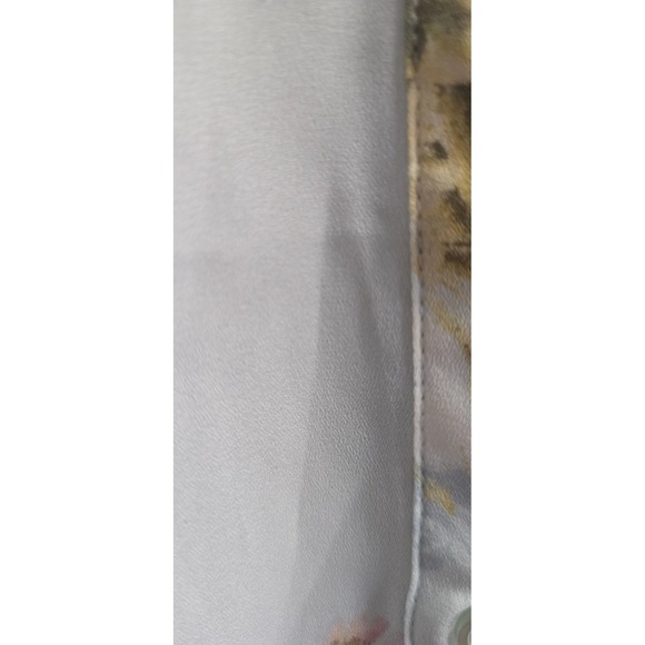 $89 NWOT KUT FROM THE KLOTH long sleeve‎ button up blouse L blue green floral - Picture 11 of 11